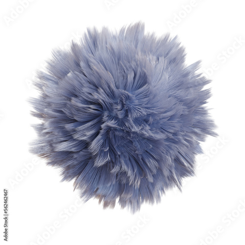 3d rendering of fluffy ball isolated on transparent background
