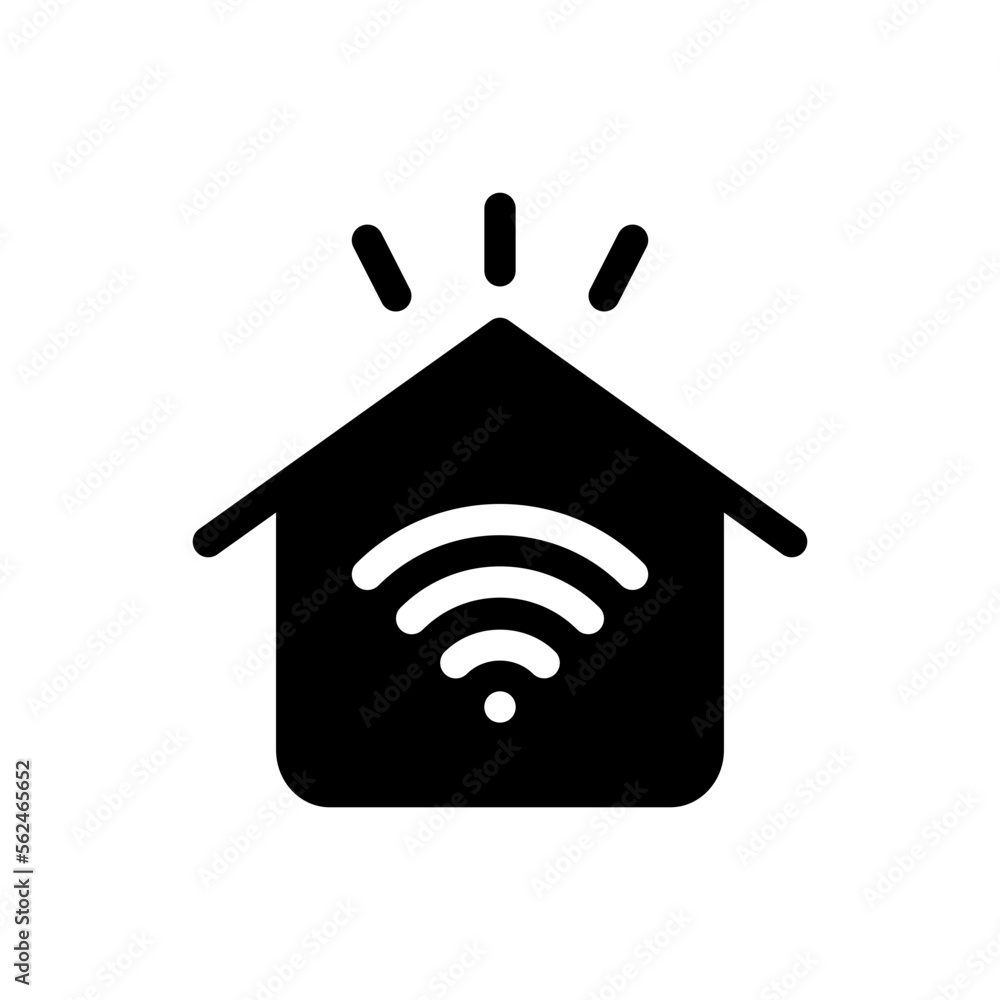 smart home glyph icon smart home glyph icon