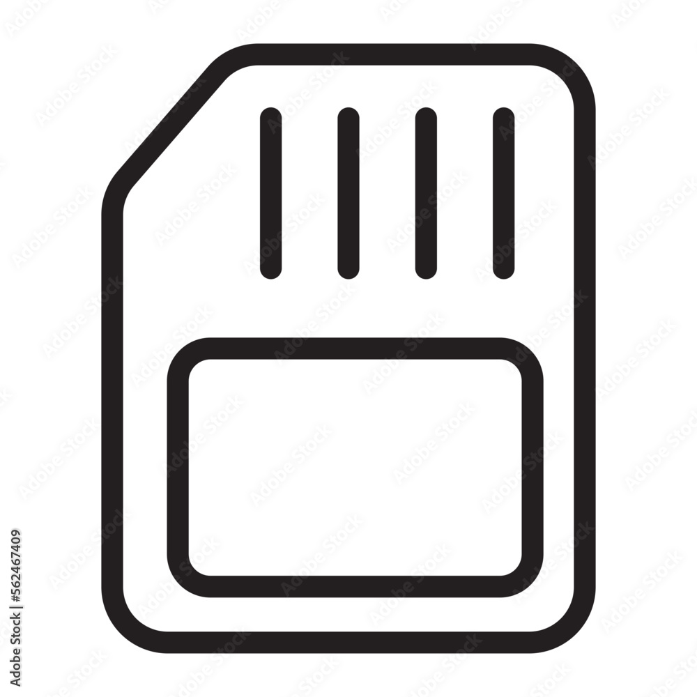 sd card line icon