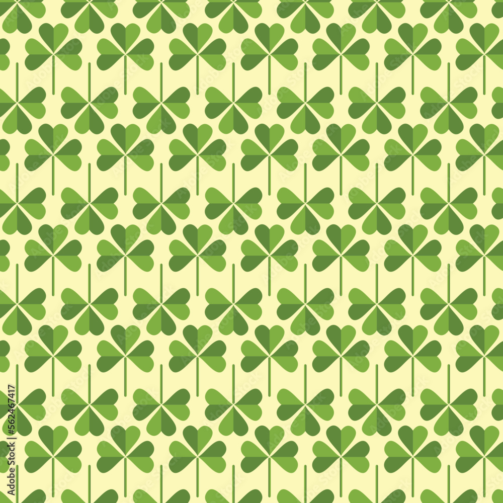 Saint Patrick's Day greetings with tree leaf clovers on green background. Saint Patrick's Day greetings with tree leaf clovers on green background.