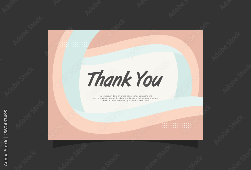 thank you card design template Stock Vector | Adobe Stock