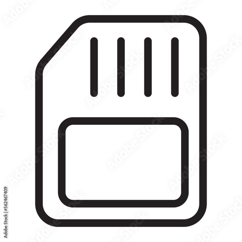 sd card line icon