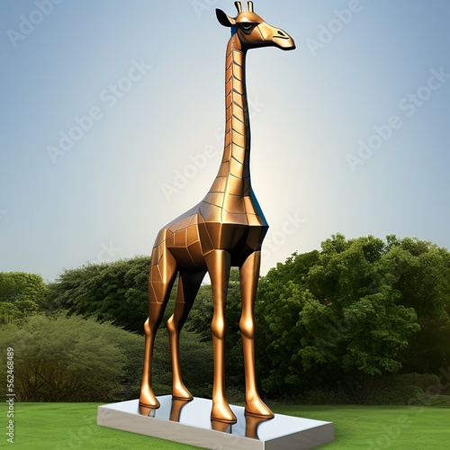 Bronze sculpture of Giraffe...