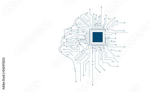 intelligenza artificiale, testa, memoria