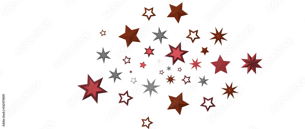 Fototapeta premium golden stars - in red