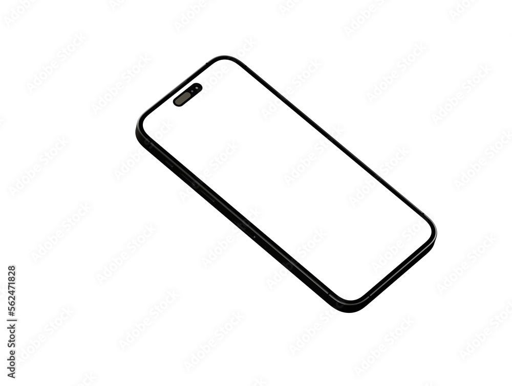 smartphone With Blank Screen in 3d - mockup smartphone With Blank Screen in 3d - mockup