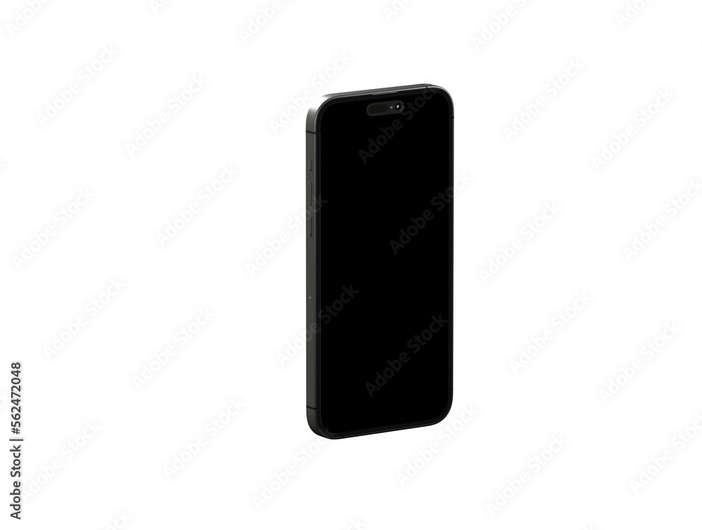 Modern glass smartphone hanging over the table Modern glass smartphone hanging over the table