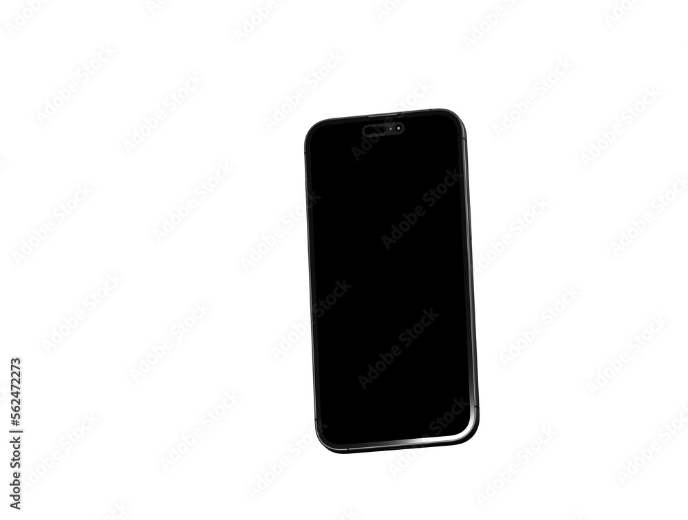 smartphone With Blank Screen in 3d smartphone With Blank Screen in 3d