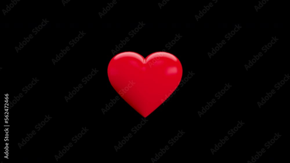 Pulsating or pounding 3D Animation of a Red Heart Beating with Alpha channel Pulsating or pounding 3D Animation of a Red Heart Beating with Alpha channel