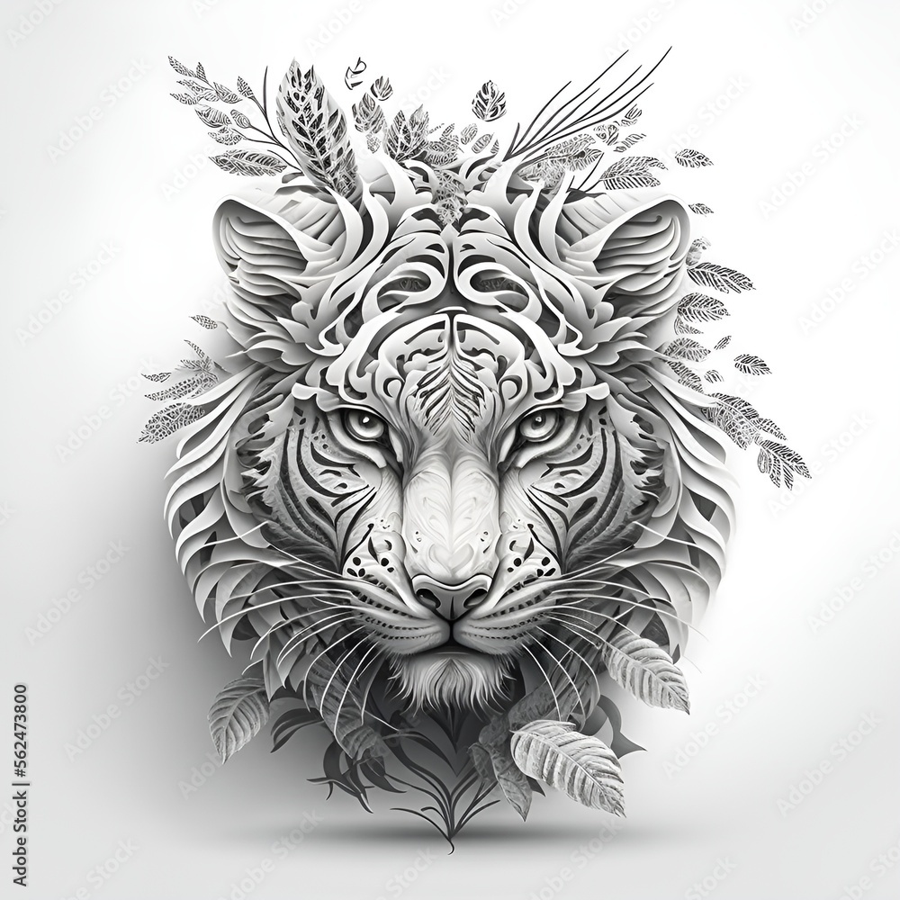illustration of a colorful and cute jaguar, generative AI illustration of a colorful and cute jaguar, generative AI