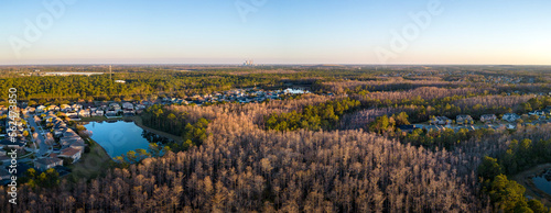 Aerial panoramic view of east Orlando, Florida. USA January 2023 © Creative Studio 79