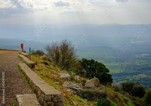 Israel, Golan Heights, Nimrod Fortress, Banias Falls, Mount Hermon photo