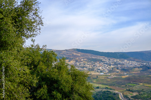 Israel, Golan Heights, Nimrod Fortress, Banias Falls, Mount Hermon