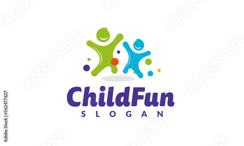 Child Fun Logo - Colorful Kids Play