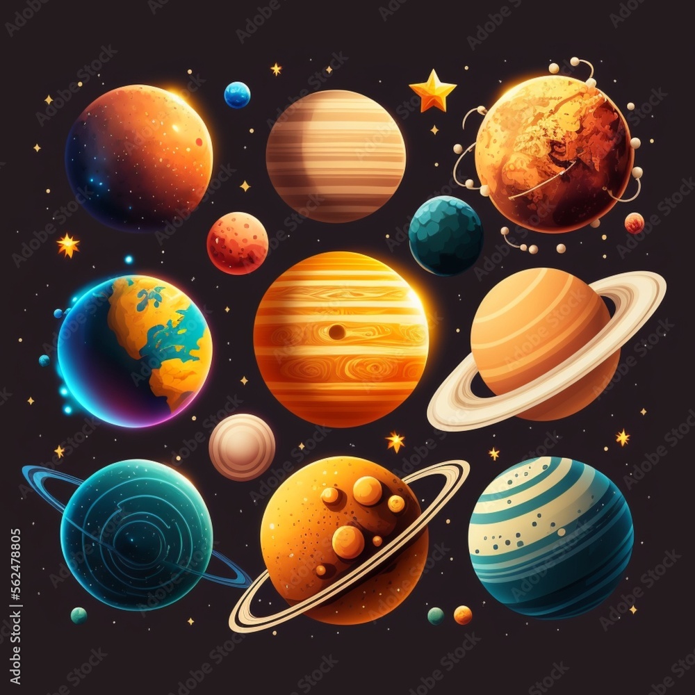 planets in space planets in space
