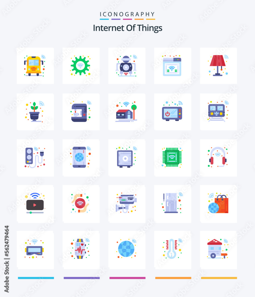 Creative Internet Of Things 25 Flat icon pack  Such As interior. web. future. online. tech
