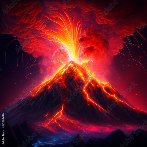 AI Generated Volcanic Explosion 