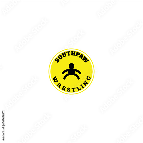 wrestling vantage logo design editable vector file. Set of Wrestling Badge logo template vector, Wrestling Sticker logo vector,
