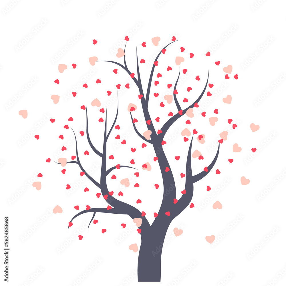 Fototapeta premium tree with hearts