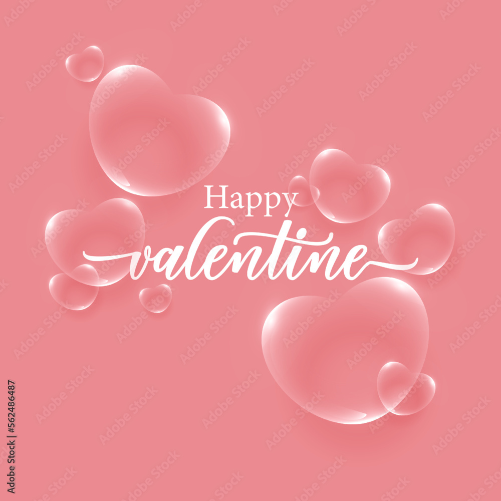 vector illustration 3d realistic love shape valentine day
