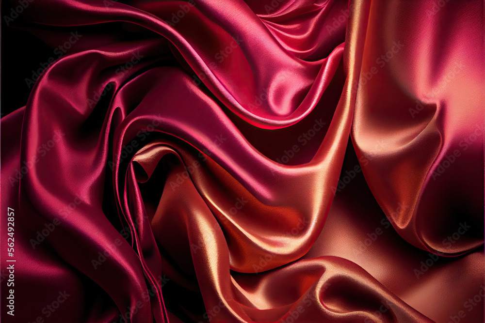 Fototapeta premium Luxury silk Fabric - satin - Generative AI
