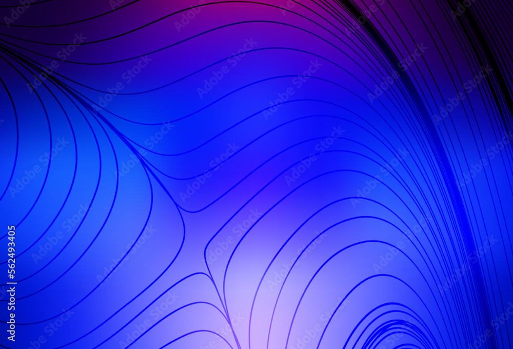 Fototapeta premium Dark Pink, Blue vector texture with wry lines.