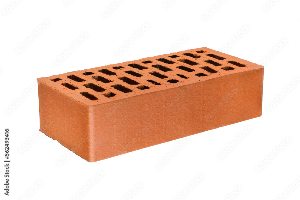 Big red brick block. isolated png with transparency
