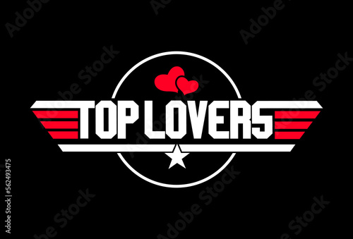 Top Lovers typography vector icon. lovers lettering.