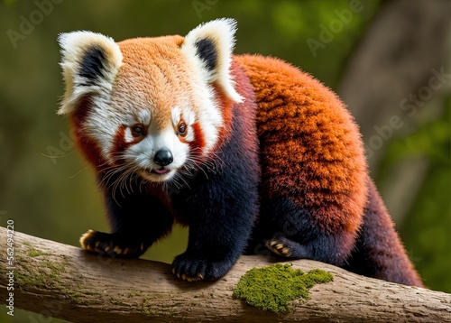 Fotografie red panda in tree