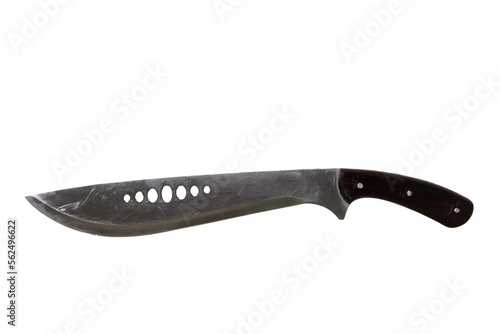 used machete isolated on white background