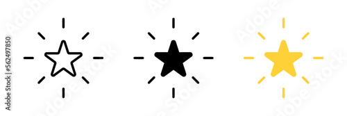 Premium star icon or logo in line style. High quality sign and symbol on a white background. Vector outline pictogram for infographic, web design and app development. eps 10