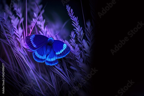 Beautiful butterfly on flower, spring concept. Generative Ai
