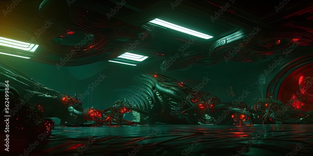 Prometheus biological sci-fi environment is set in a nightmarish ...