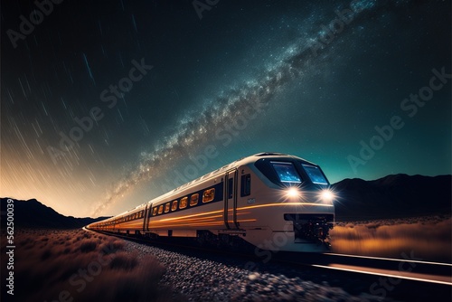 High speed train - Generative AI photo