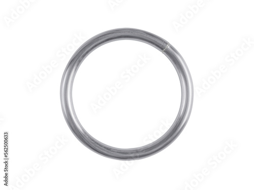 Obraz na płótnie Silver colored metallic ring. Steel ring isolated png with transparency w salonie