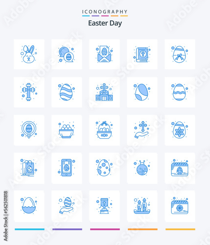 Creative Easter 25 Blue icon pack  Such As easter. easter. easter. bible. paper