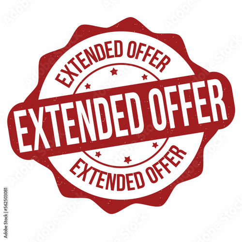 Extended offer grunge rubber stamp