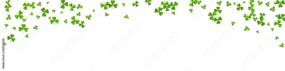 Spring Clover Minimal Vector White Panoramic