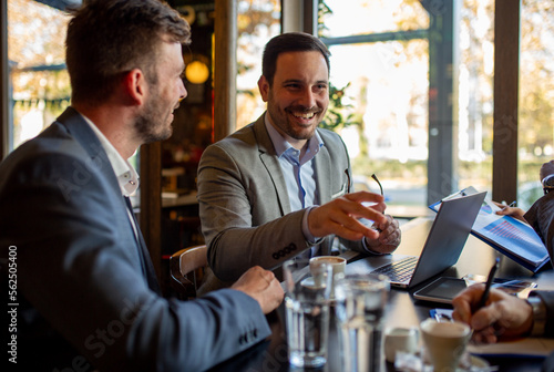 Business people in restaurant on a meeting