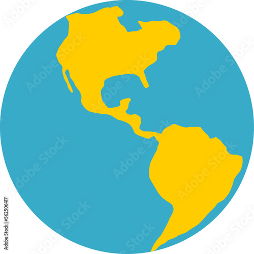 Isolated Earth World Globe Symbol Icon. Vector Image.