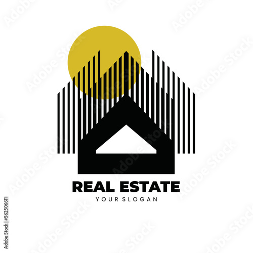 Real estate property building apartment vector logo template
