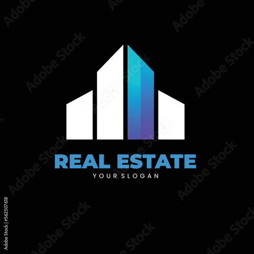 Real estate property building apartment vector logo template