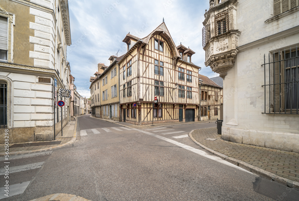 Half-timbered houses in Troyes, France