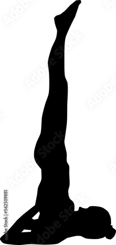 Yoga silhouette - person doing yoga