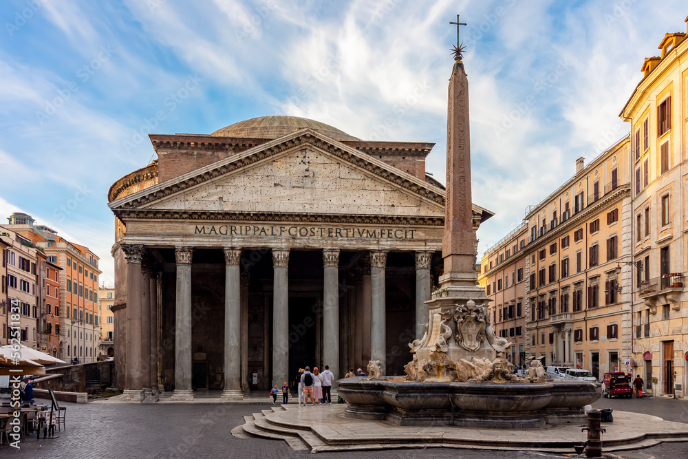 Famous Pantheon building in Rome, Italy