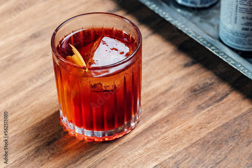 glass of drink negroni