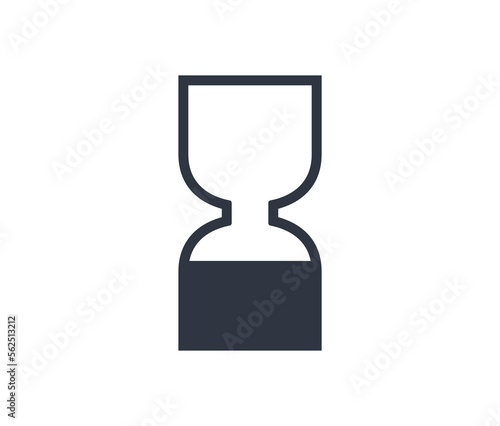 Isolated Hourglass expiration symbol.