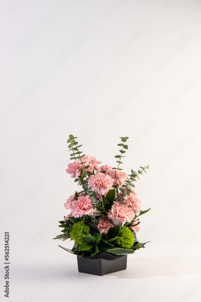 pink carnation flower arrangement