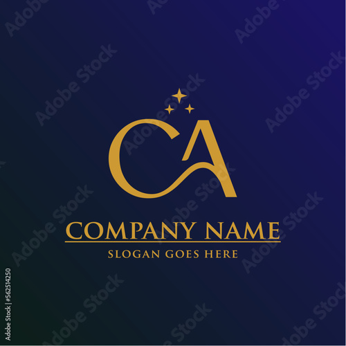 initial ca logo vector icon luxury