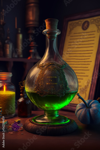 A Magical potion. A potion that gives the drinker the ability to speak any language fluently. A Mystical Potion for Unprecedented Power. Generative AI